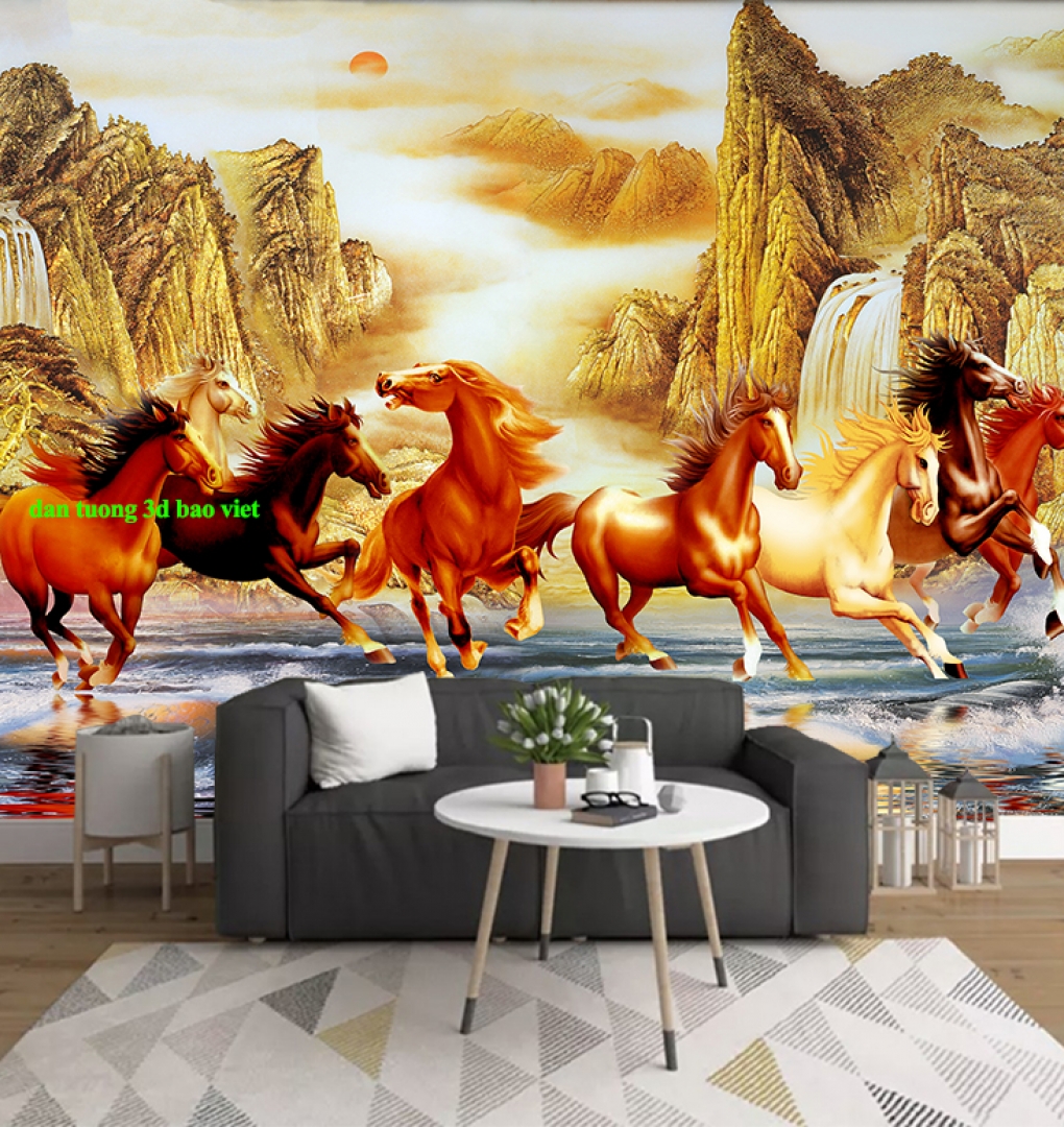 Tranh dán tường 3d phong thủy hr034