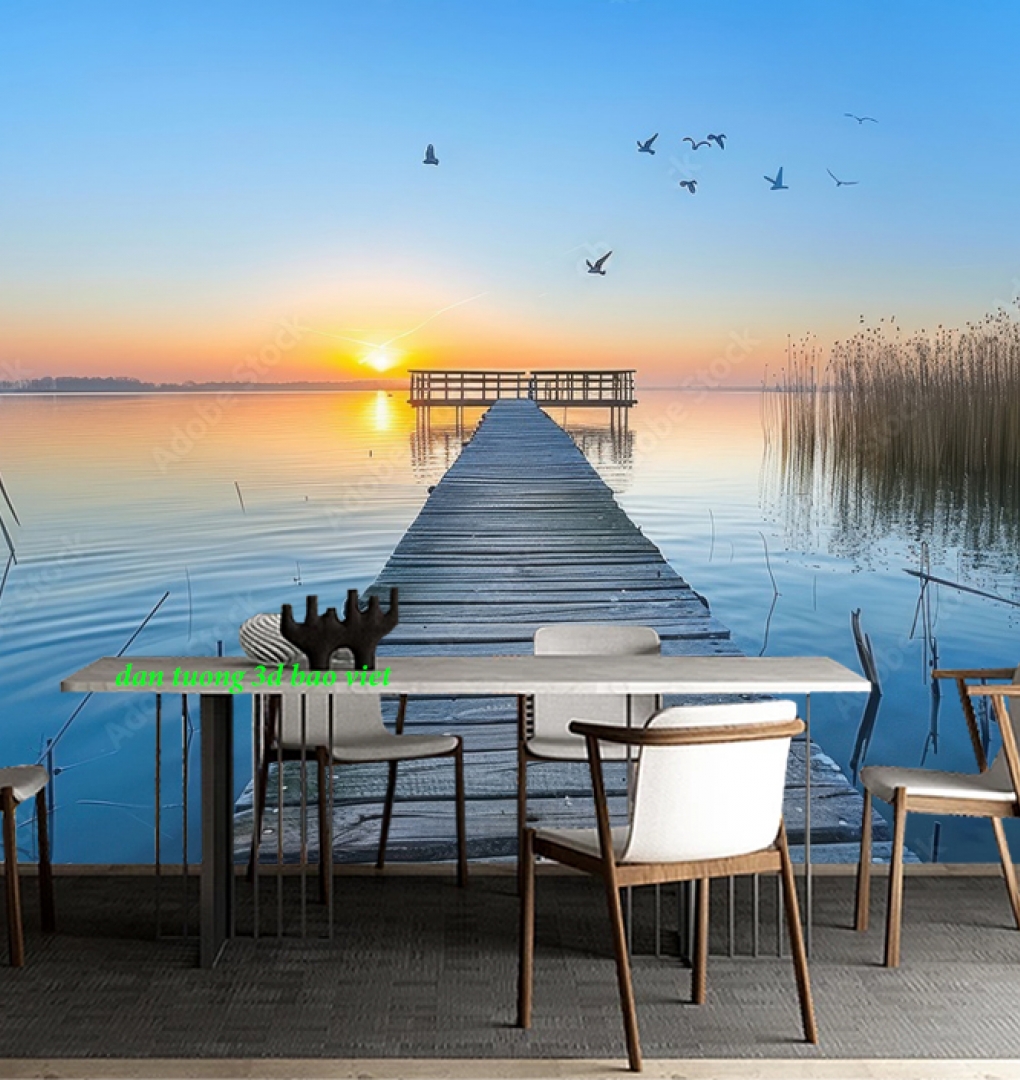 Tranh dán tường sông núi n2005-300