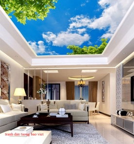 Living room ceiling wallpaper c203