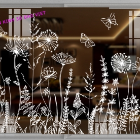 3d art glass decal sticker glass074