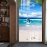 2 sided 3d glass painting of seascape k524