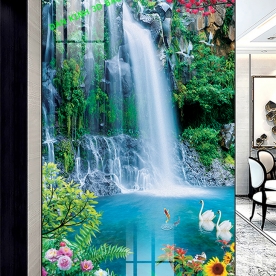3d glass stickers 2 sides waterfall k530