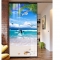 2 sided 3d glass painting of seascape k524