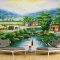3d wall paintings of country scenes ft153