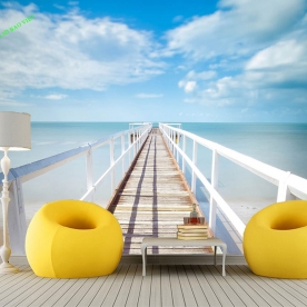 Sea landscape 3d mural s298