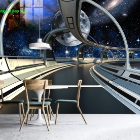 Giấy dán tường 3d galaxy 252
