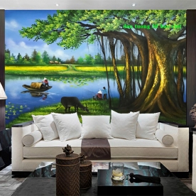 Tranh dán tường 3d cảnh đồng quê n2003-196