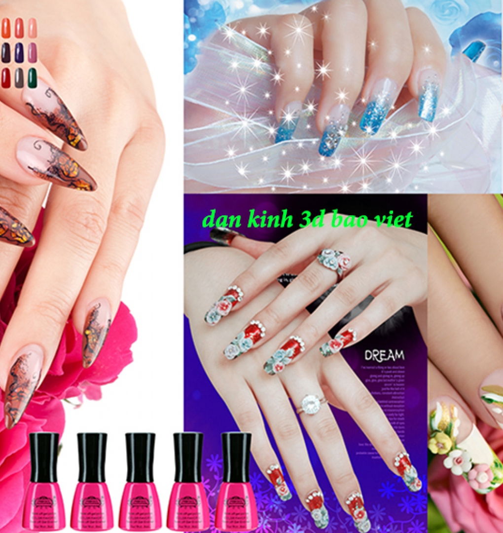 Decal dán kính cao cấp nail spa nails068