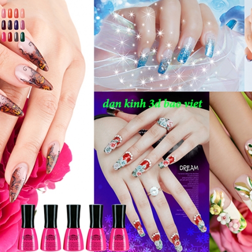 Decal dán kính cao cấp nail spa nails068