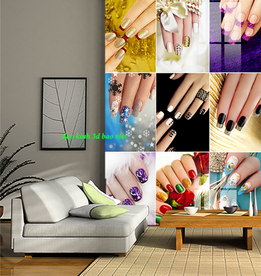 Decal dán kính cao cấp nails spa nails069