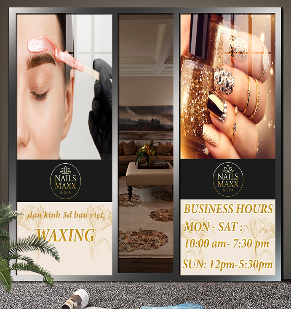 Decal dán kính cao cấp nails spa nails071