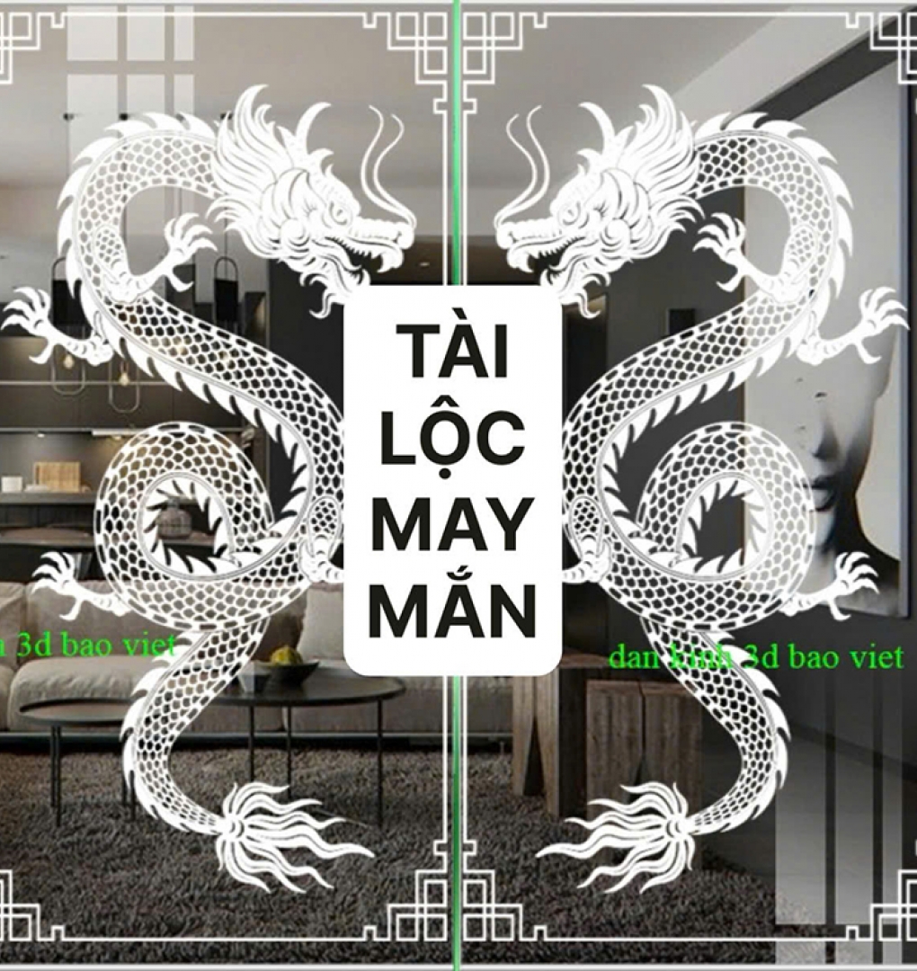 Decal dán kính nghệ thuật 3d trong suốt seglass123