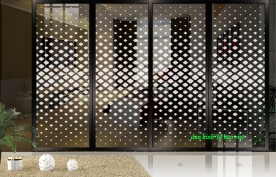 Decal dán kính nghệ thuật glass170 3d trong suốt