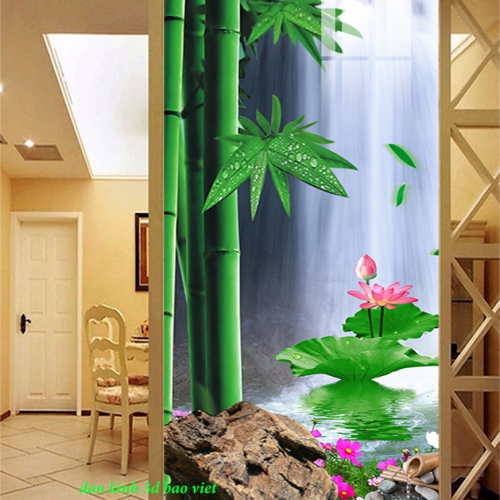 Tranh dán kính 3d 2 mặt k609