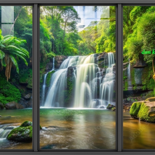 Tranh dán kính 3d 2 mặt phong cảnh n2005-273