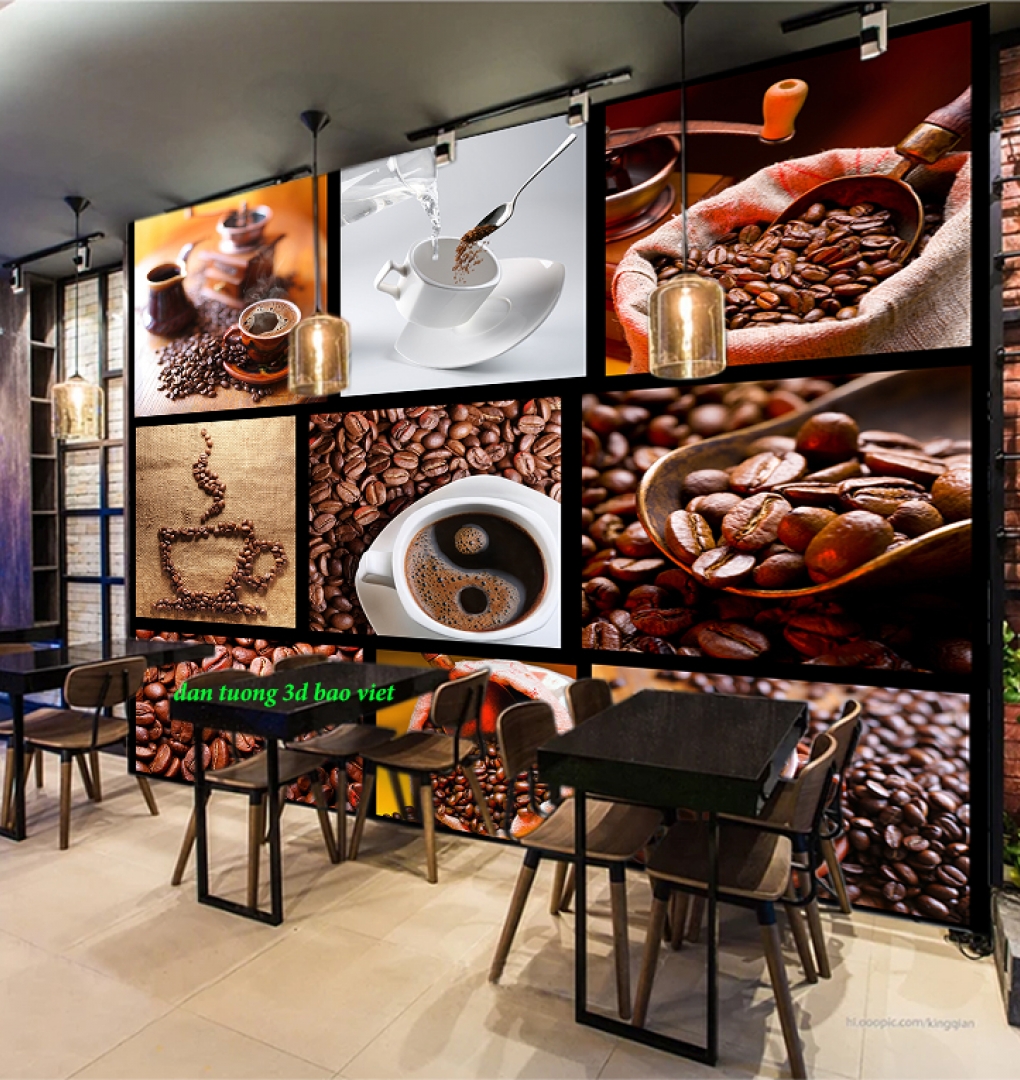 Tranh dán tường cho quán cafe sfm623