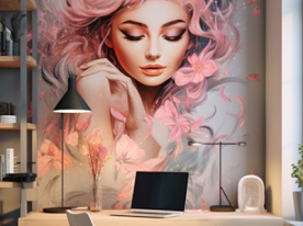 Tranh dán tường 3d nails spa fm632