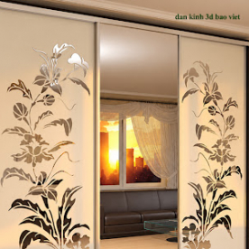 Decal dán kính nghệ thuật glass199