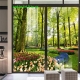 Paste the glass door with beautiful 3D stickers