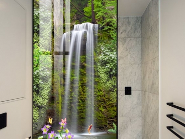 2 sided 3D glass stickers for bathrooms