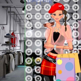 High-quality glass decal se019