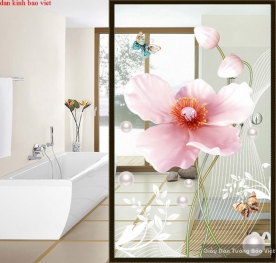 Glass decal stickers for sek100 bathroom