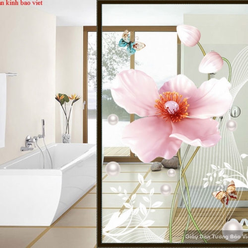 Glass decal stickers for sek100 bathroom