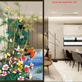 High quality transparent double-sided glass decal se041