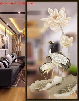 High quality double sided glass decal se049