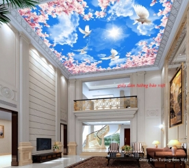 Living room ceiling wallpaper d161