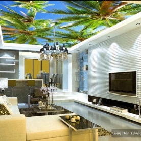 3D ceiling wallpaper C022