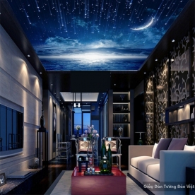 3D galaxy ceiling wallpaper C023