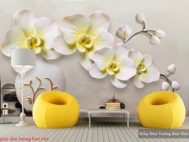 Wallpaper orchids 3d FL140