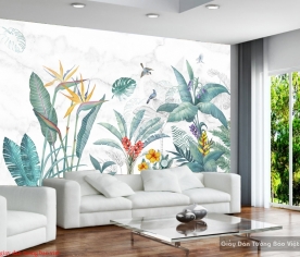 Wallpaper of tropical leaves H185