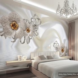 3d fake pearl wall paper FL040