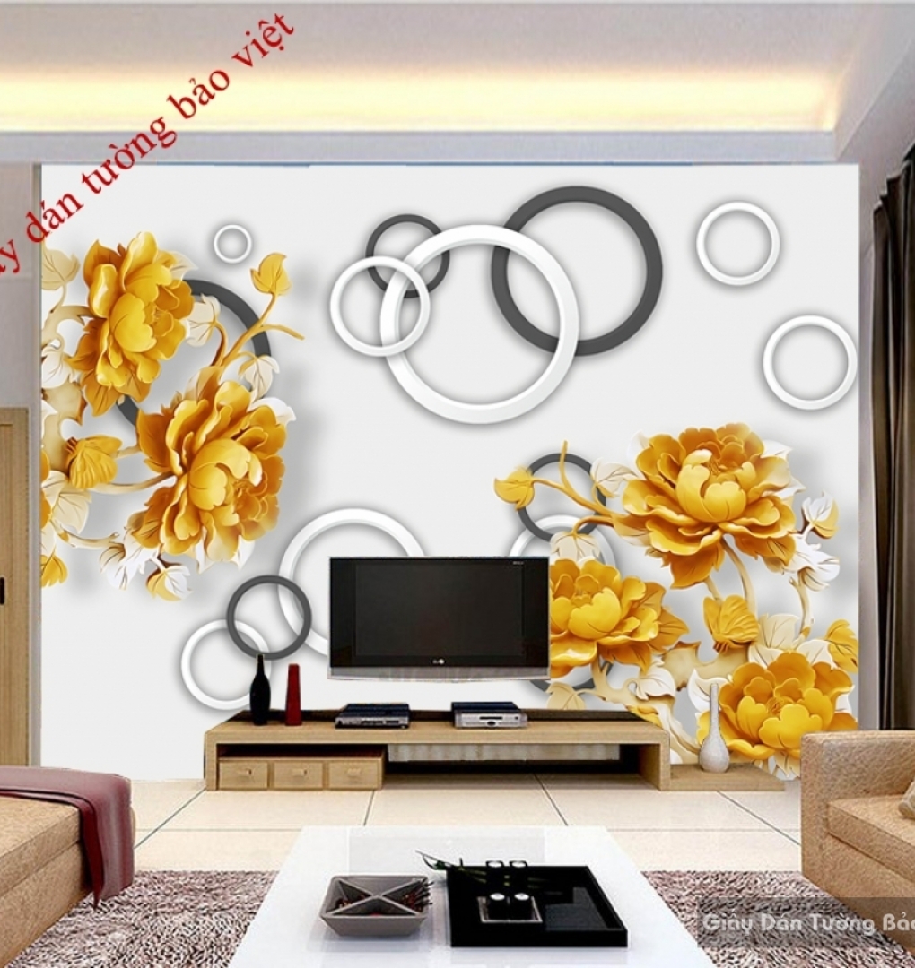 3D-025 wallpaper for TV walls