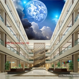 3D wallpaper for ceilings C058