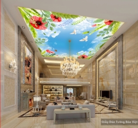 Beautiful 3D wallpaper for ceiling stickers C025