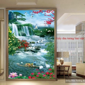 3D feng shui beautiful wallpaper FT044
