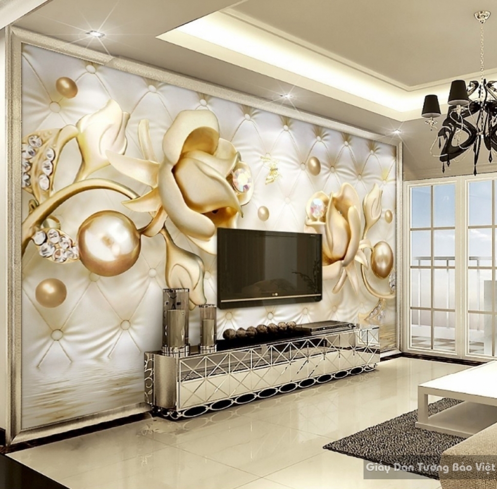 3D imitation pearl wallpapers FL044 | Bao Viet wall paper