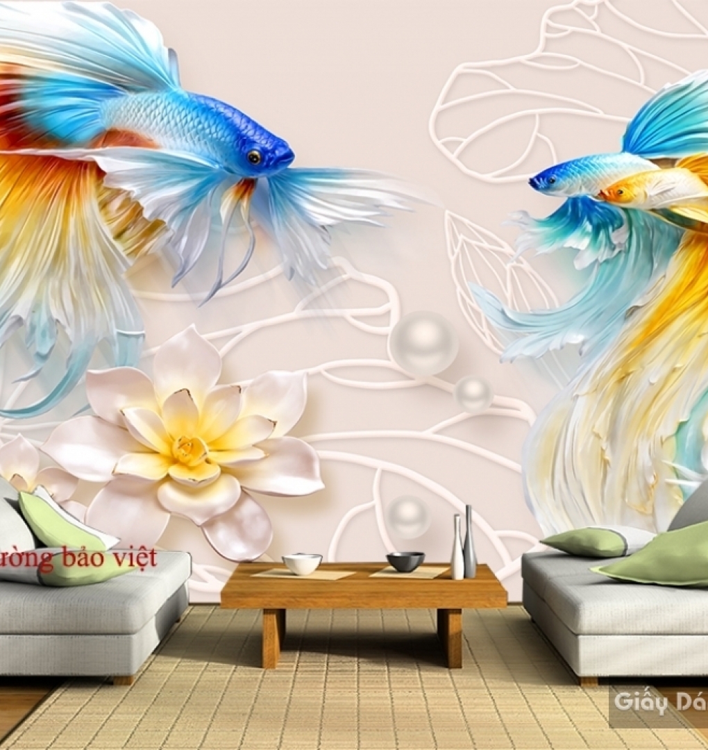 3D feng shui beautiful wallpaper FT047