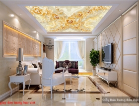 3d imitation pearl ceiling wallpaper fl161