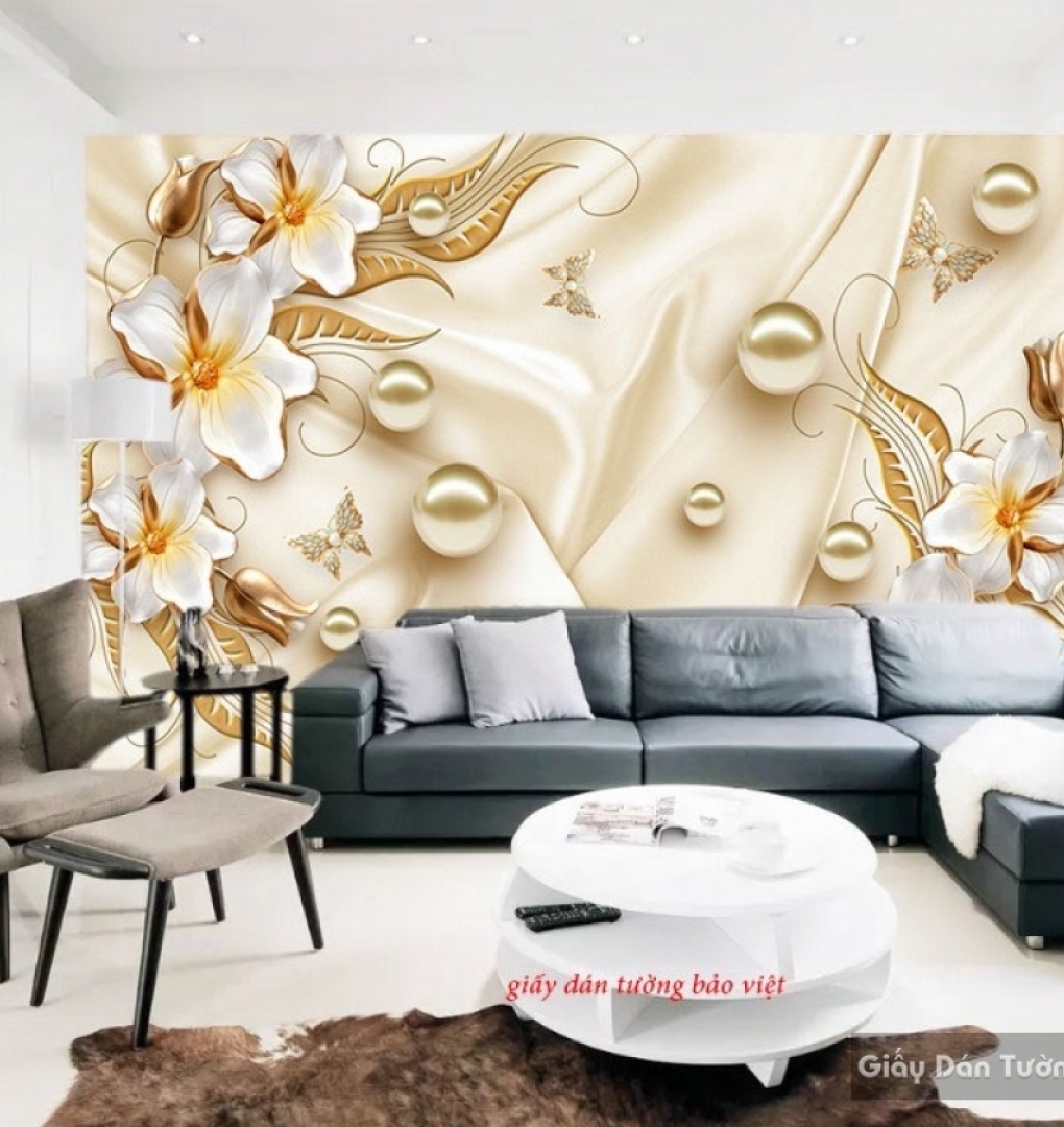 3d imitation pearl wallpaper fl124
