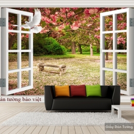 Ow001 3D window wallpaper