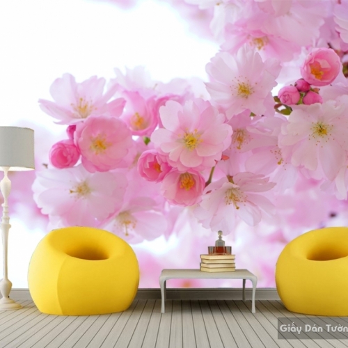 3D floral wallpaper H016
