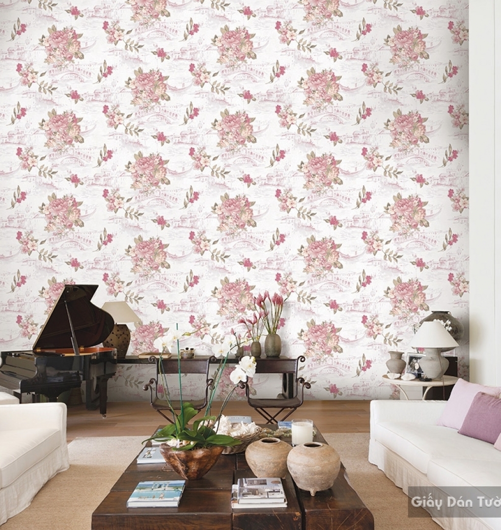 Korean Luxury Living Room Wallpaper 77186-1