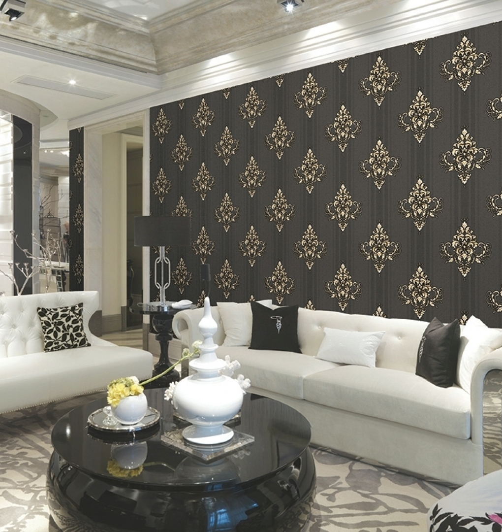 Korean Luxury Living Room Wallpaper 77189-3