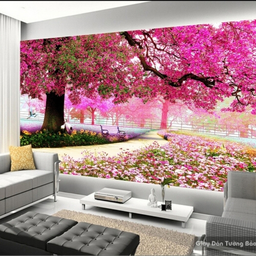 Flower Living Room Wallpaper 1
