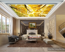 Living room ceiling wallpaper C083