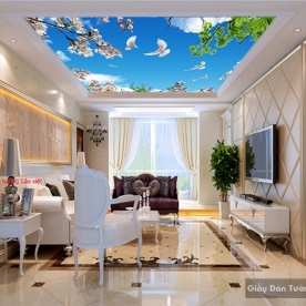 Living room ceiling wallpaper C100